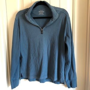 J Crew Authentic Sueded Jersey 1/4 zip sweater